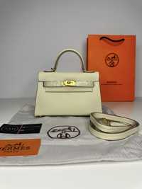 Geanta de lux HERMES Kelly 19 cm piele naturala 100% cadou