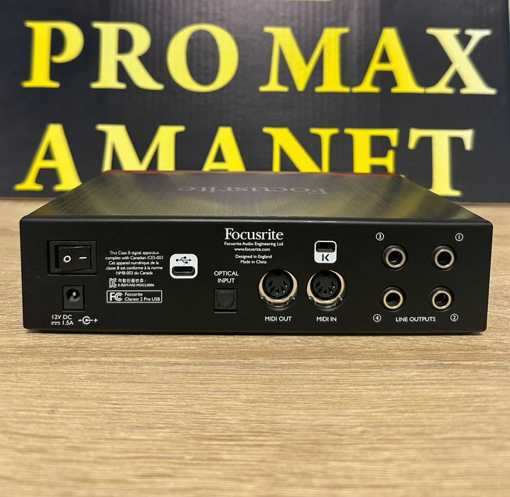 Interfata audio Focusrite Clarett 2Pre USB ProMax Amanet