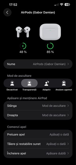 Airpods Gen. 4 Noise Cancellation originale cu garantie activa