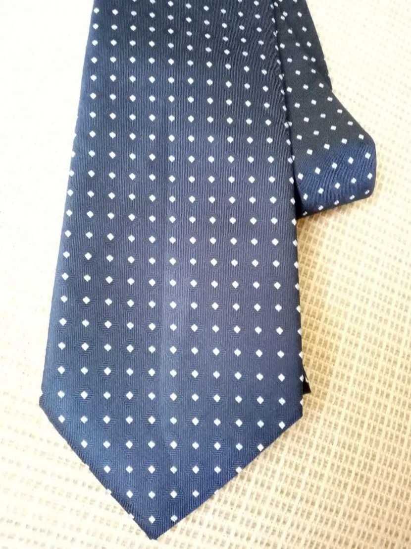 тъмно синя мъжка копринена вратовръзка