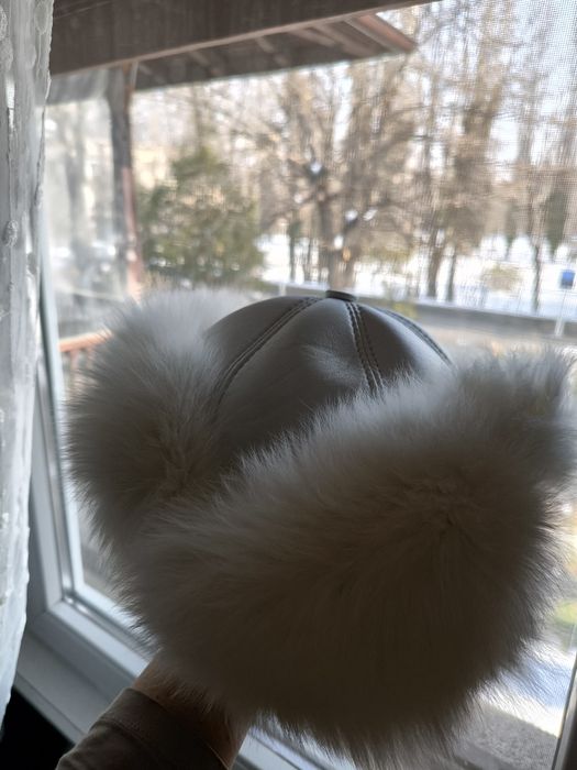 Căciulă piele si blană naturală vulpe
