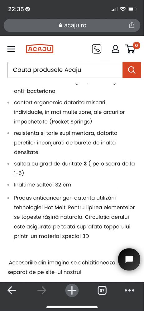 Saltea pat 160 pe 200 cm!