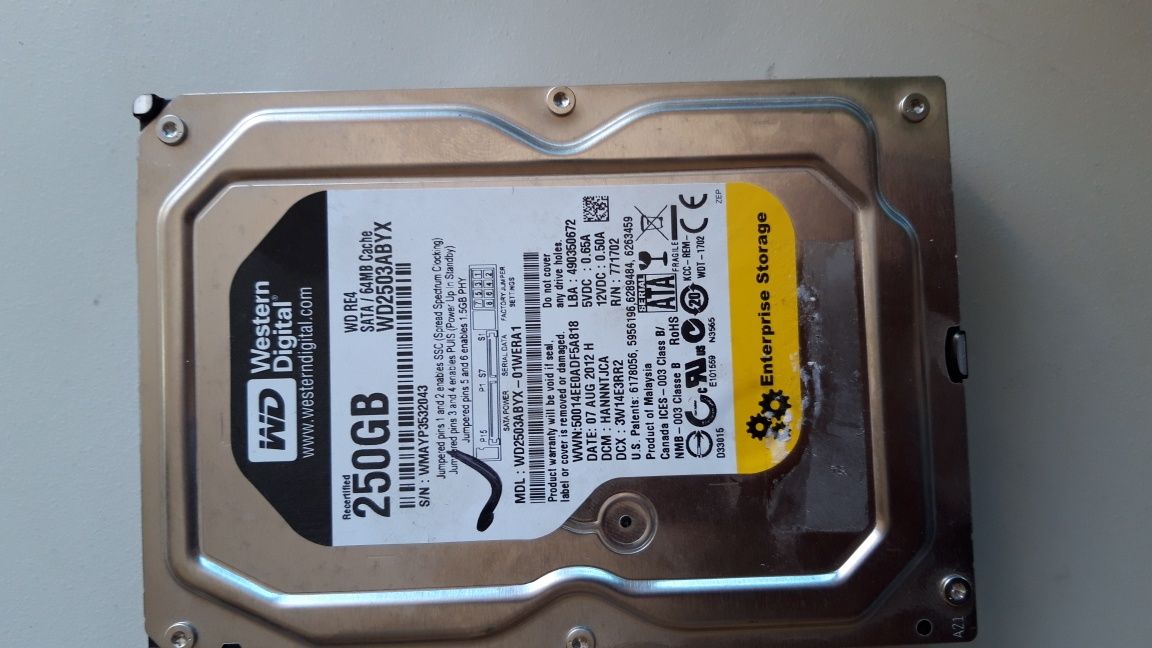 HDD Sata, Western digital 250 Gb и Seagate 160 GB