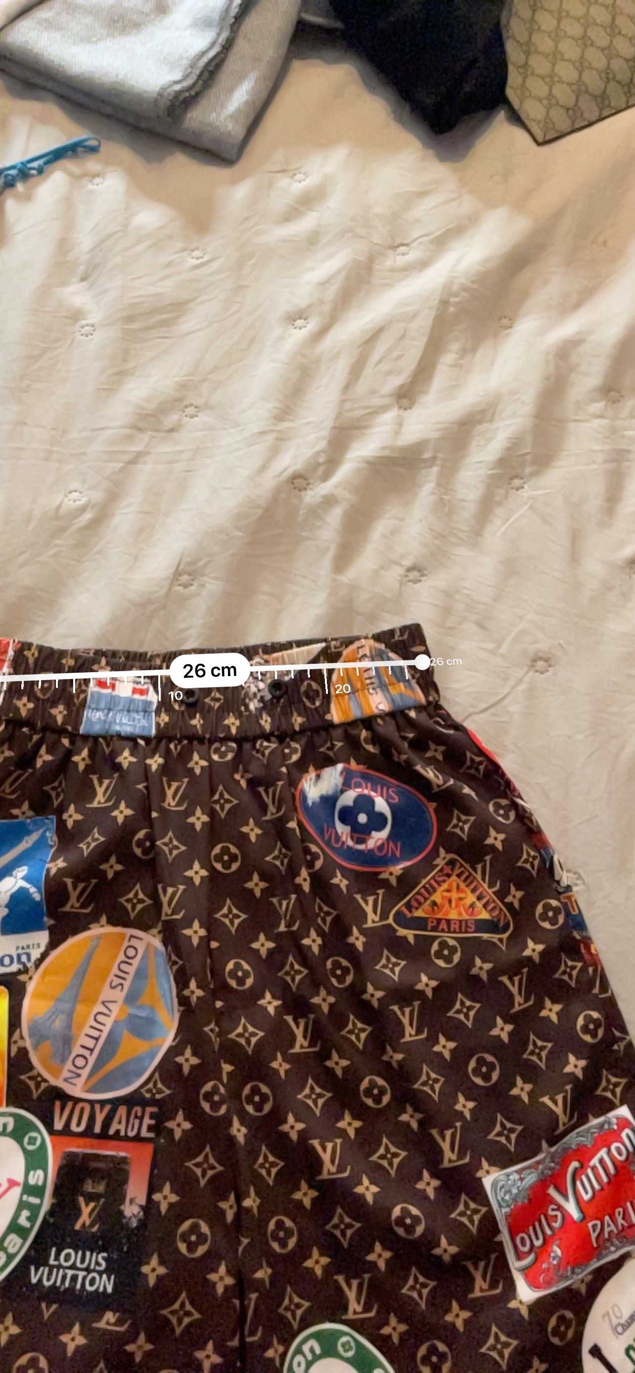 унисекс сет комплект ЛВ кафяв риза панталонки louis vuitton LV летен