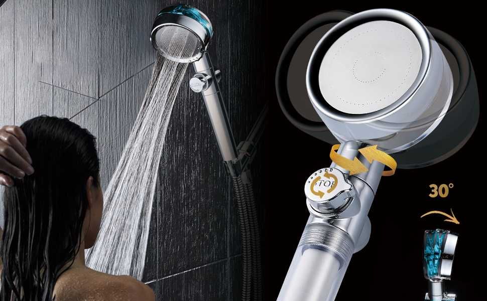 Турбо Душ Слушалка с пречистващ филтър Turbo SPA Shower Нова, слушалки