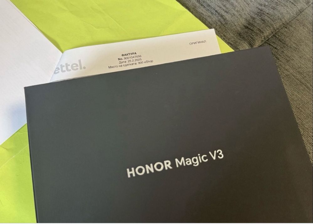 КАТО НОВ 512GB Honor Magic V3 Yettel Гаранция 2027 г. Green