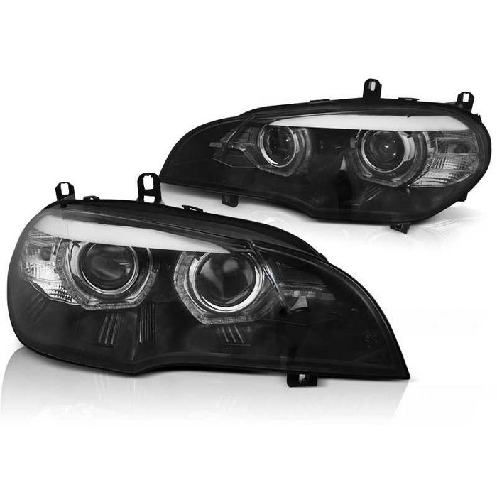Фарове БМВ Е70 ЛЕД Xenon BMW E70 LED TFL Angle eyes Тунинг Нови КСЕНОН