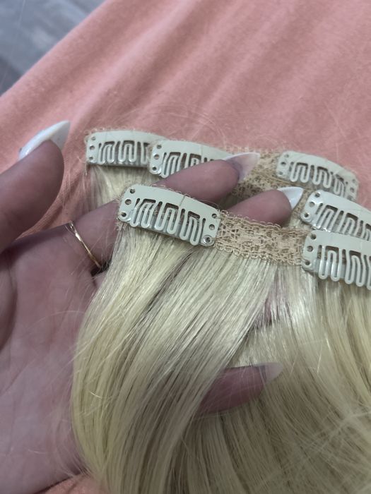 Нова висококачествена руса коса – 7 реда, 160 г