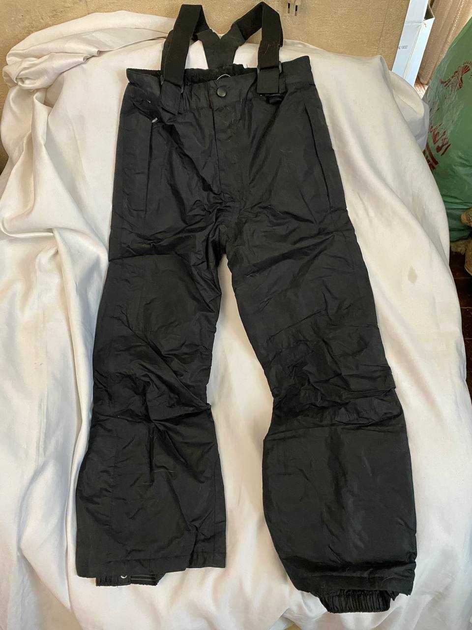 зимние лыжные брюки на рост подростковые  140см
