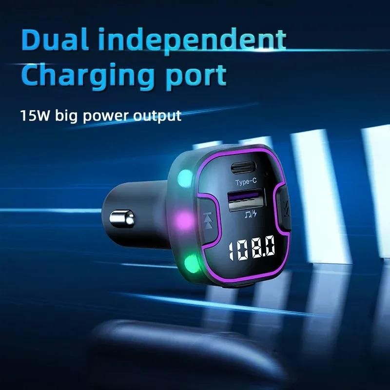 Bluetooth 5.3 fm трансмитер за кола, verk с56 10150 комплект за ...
