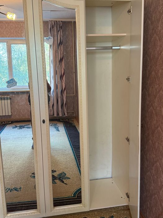Яркий диван и шкаф в спальню