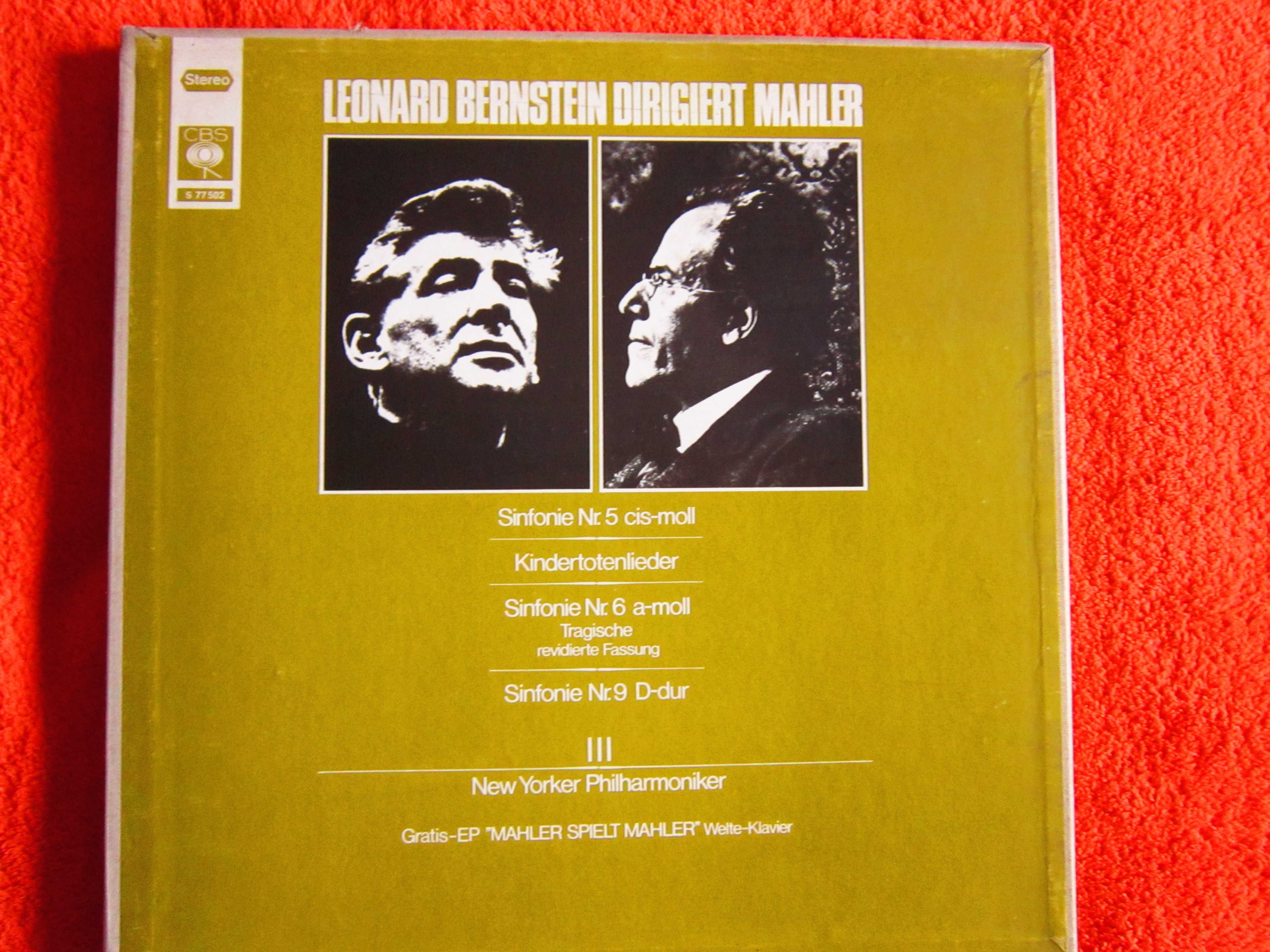 vinil rar Mahler-Leonard Bernstein'74 Simfonia 5,6,9 New York impecabi