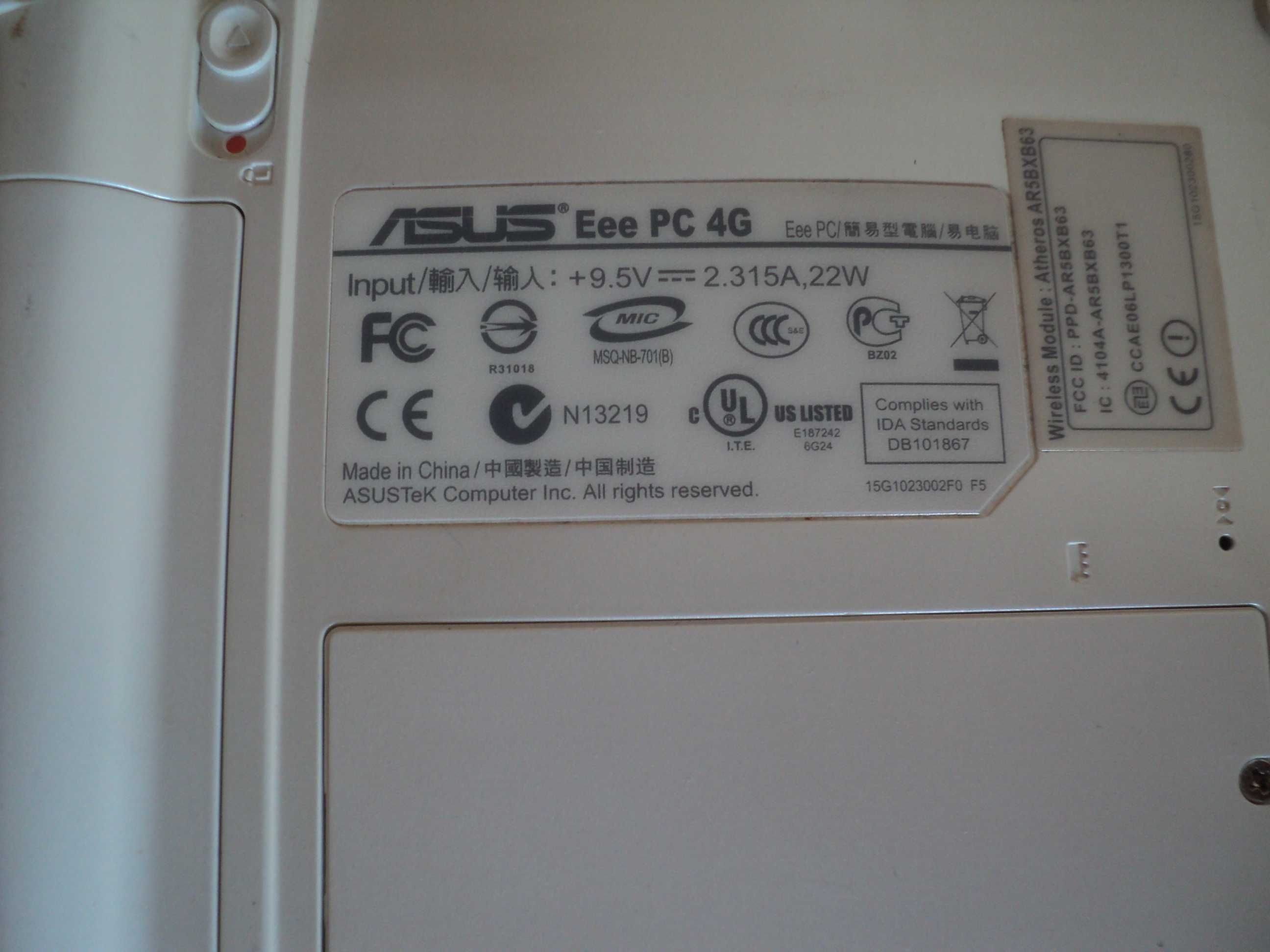 Tableta/Laptop Siemens Fujitsu XA 2528 de 17,3",ASUS Eee PC4G,