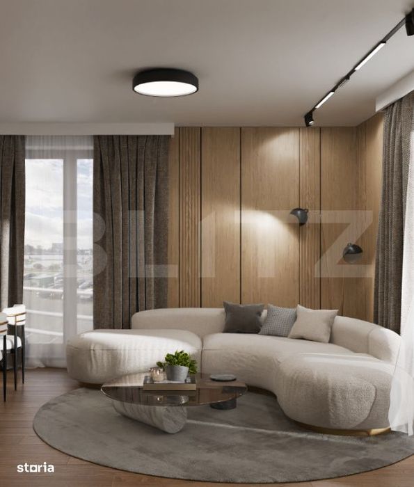 Apartament 2 camere, finisat, partial mobilat, parcare subterana,zona