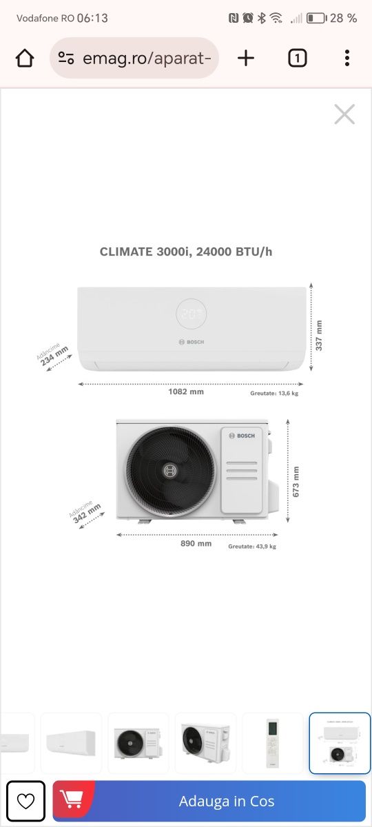 Aparat de aer conditionat Bosch Climate 3000i