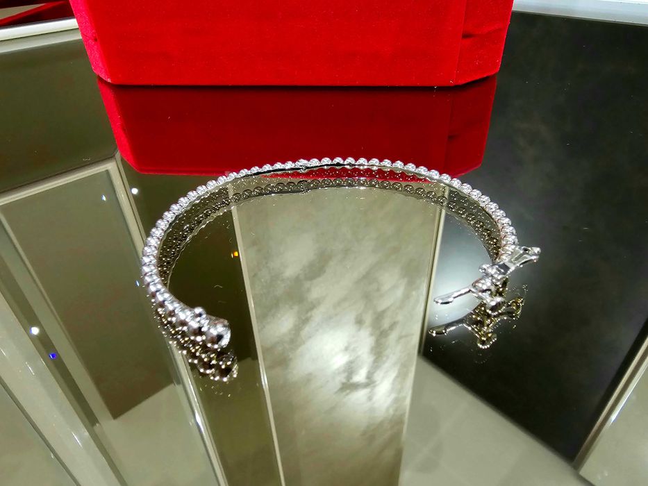 Van Cleef & Arpels VCA Silver Perlée Pearls Дамска Гривна