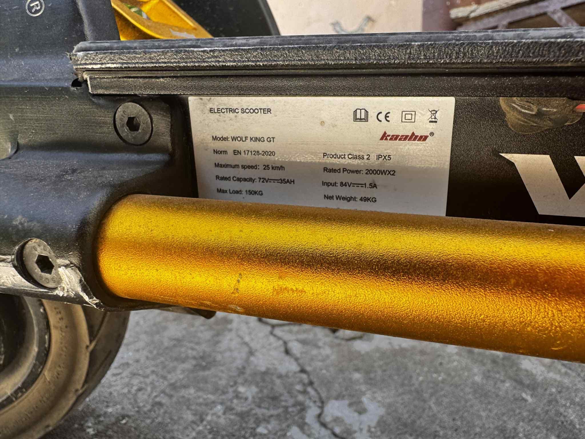 Тротинетка Wolf warrior king Gt
