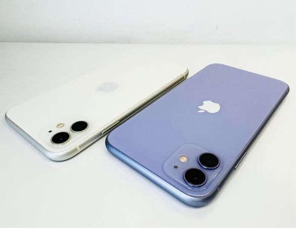Apple iPhone 11 64GB White / Purple Перфектни! Гаранция!
