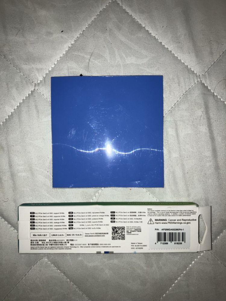 SSD M2 256 ГБ + термопрокладка