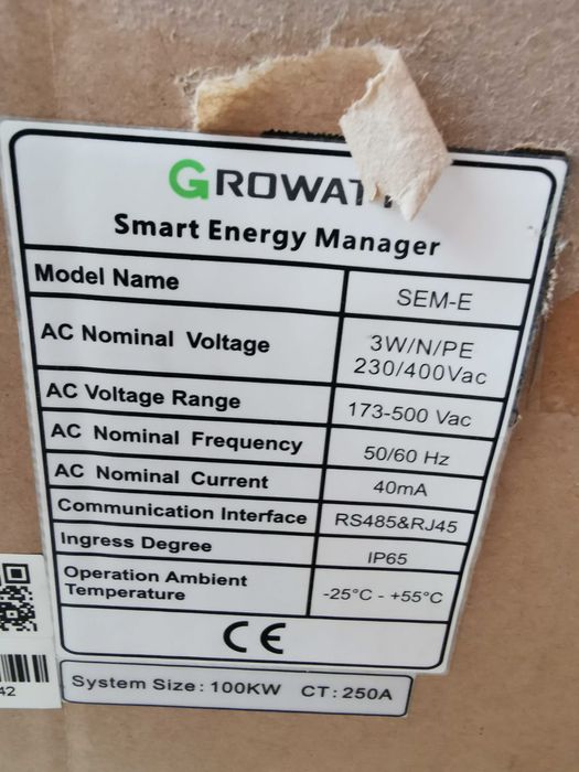 Нов Growatt SEM-E 100KW Smart Energy Manager