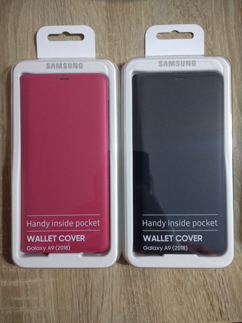 Vand husa carte originala Wallet Cover Samsung Galaxy A9 2018 noua