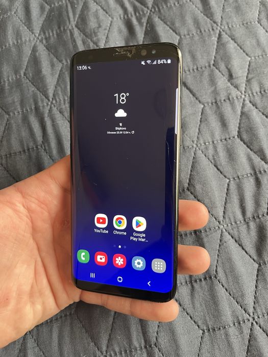 Продава се Samsung Galaxy S8 – черен, пълен комплект, отлично работещ