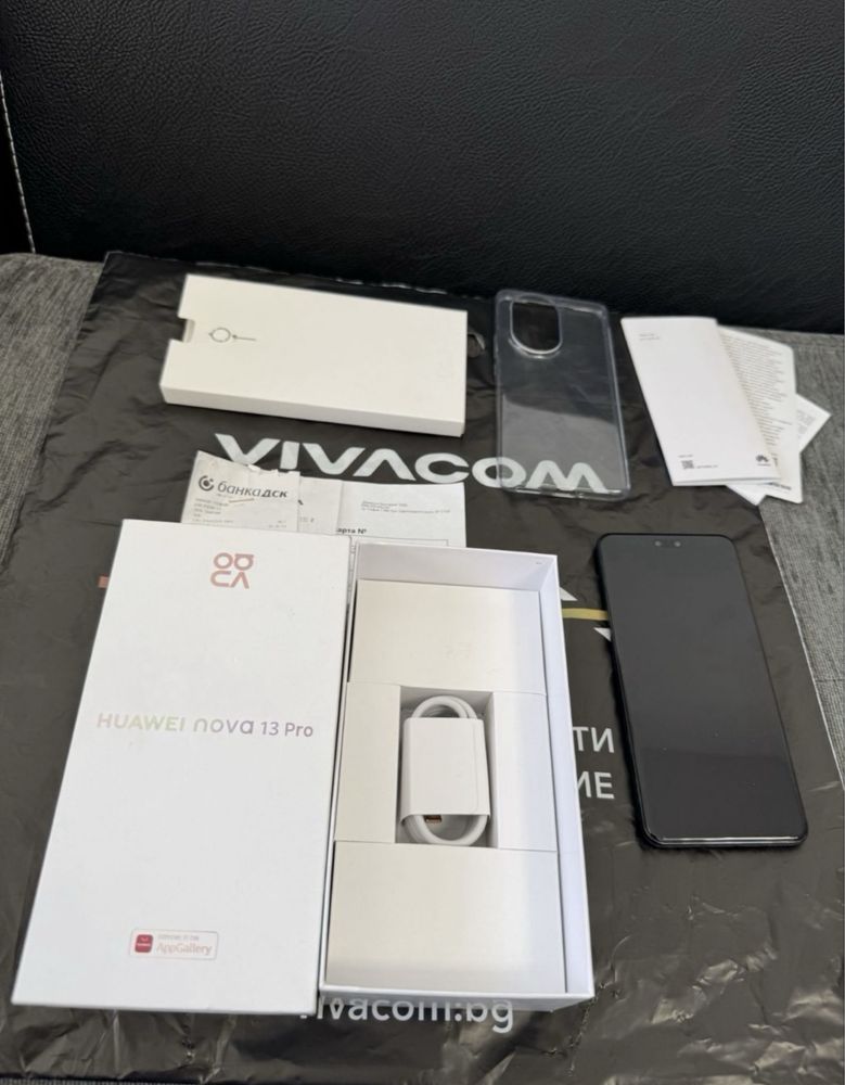 КАТО НОВ 512GB Huawei Nova 13 PRO Vivacom Гаранция 2027 г. Black