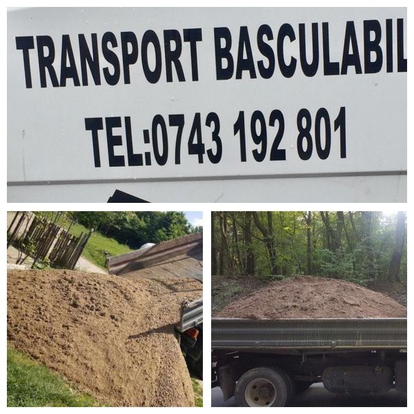 Transport Basculabil 7.5 T(4m3)nisip,sort,piatra,drenaj,pamant