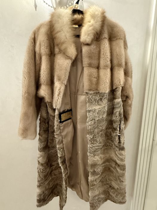 Норковая Шуба комбинированная