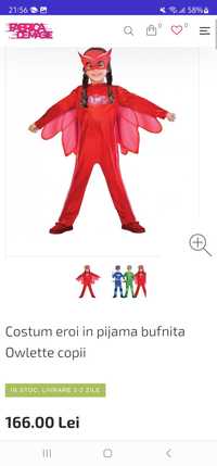 Costum Bufnita Owlette pentru fete - Eroi in Pijama