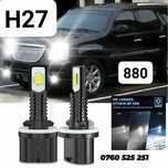 Set Două Becuri Led H27-880-881 Lumină Alb-Rece/Can-bus