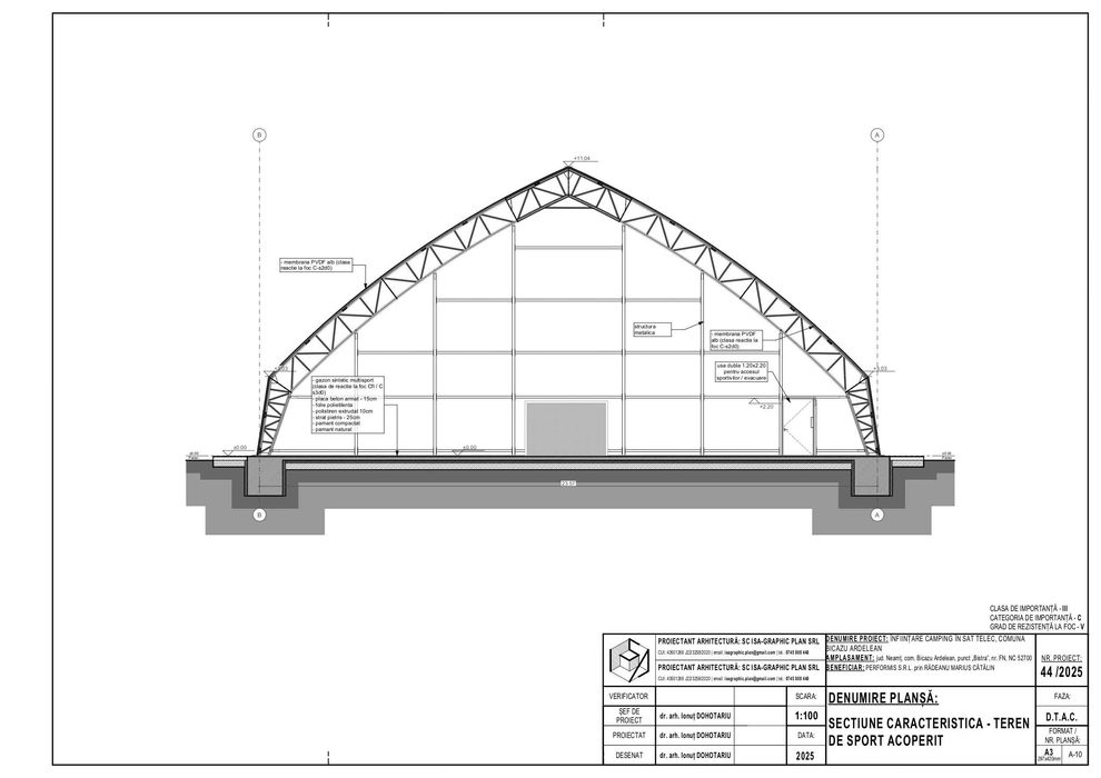 Vand balon tensiostatic NOU structura zincata -teren  sport,evenimente