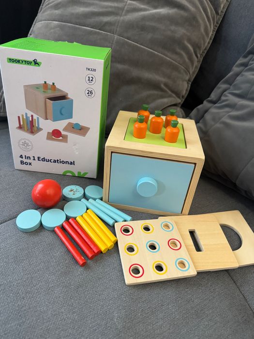 Монтесори образователна кутия 4 в 1
