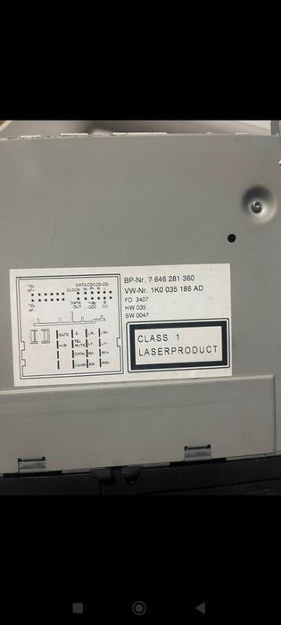 Radio vw, Seat, skoda RCD 300 cu cod PIN