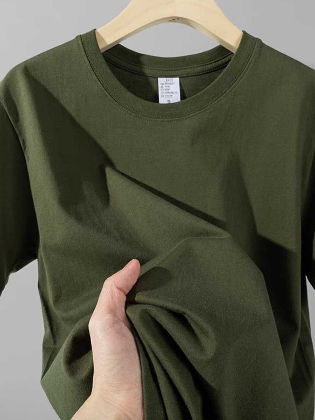 Erkaklar uchun bir xil rangdagi futbolka, 100% paxta