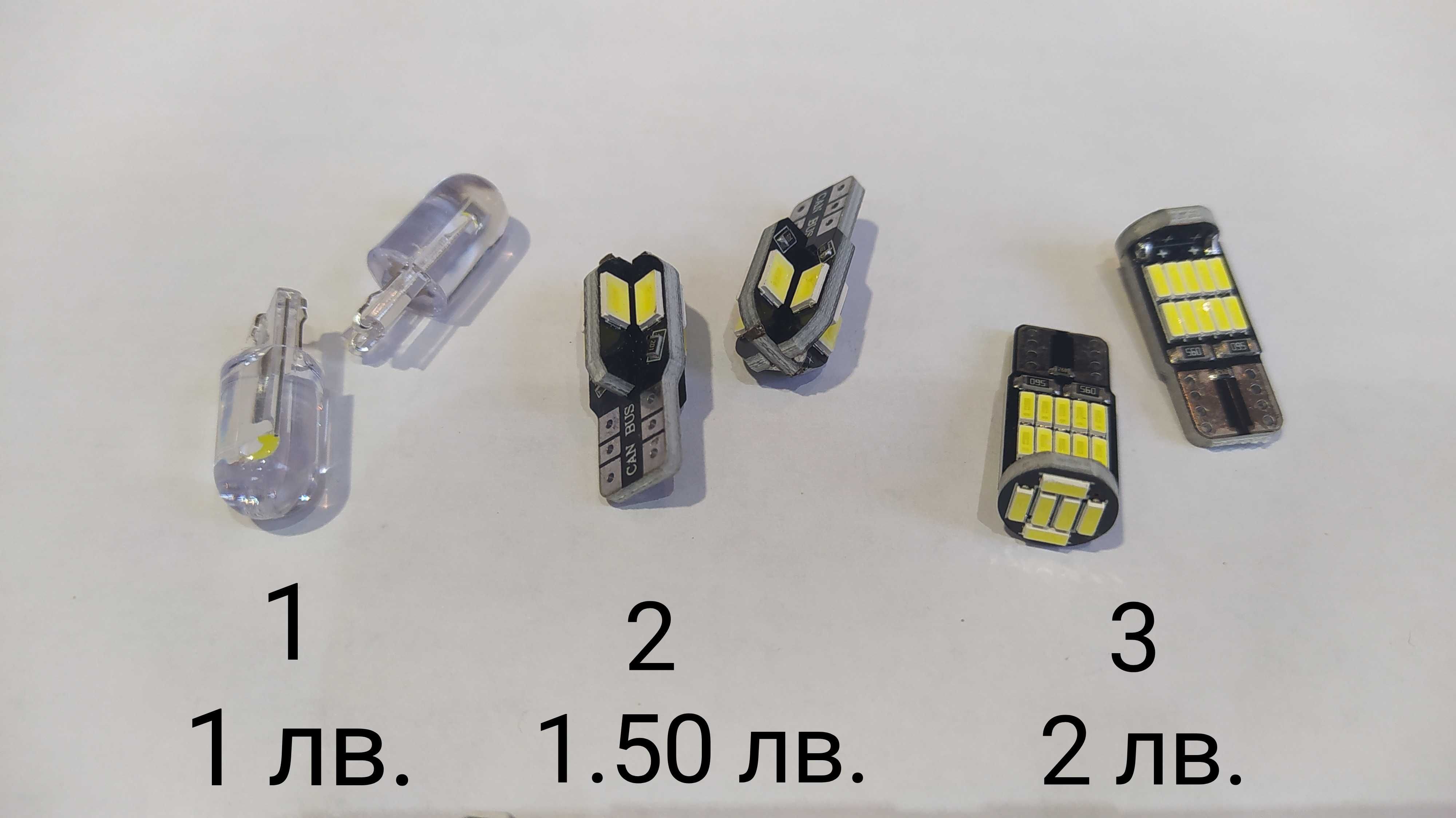 Led крушки T10, W5W (Canbus) за габарит и интериор