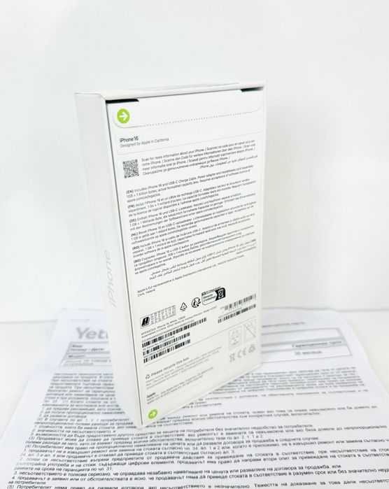 НОВ! iPhone 16 128GB White ГАРАНЦИЯ 36 Месеца !!!