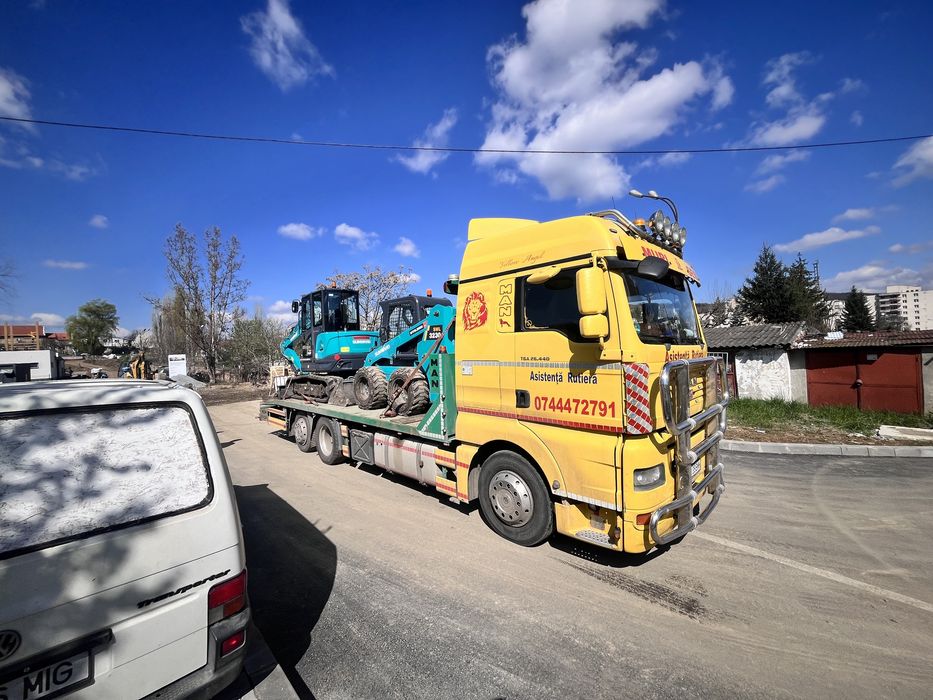 Transport utilaje  agricole tractor Taf combina transport agabaritic