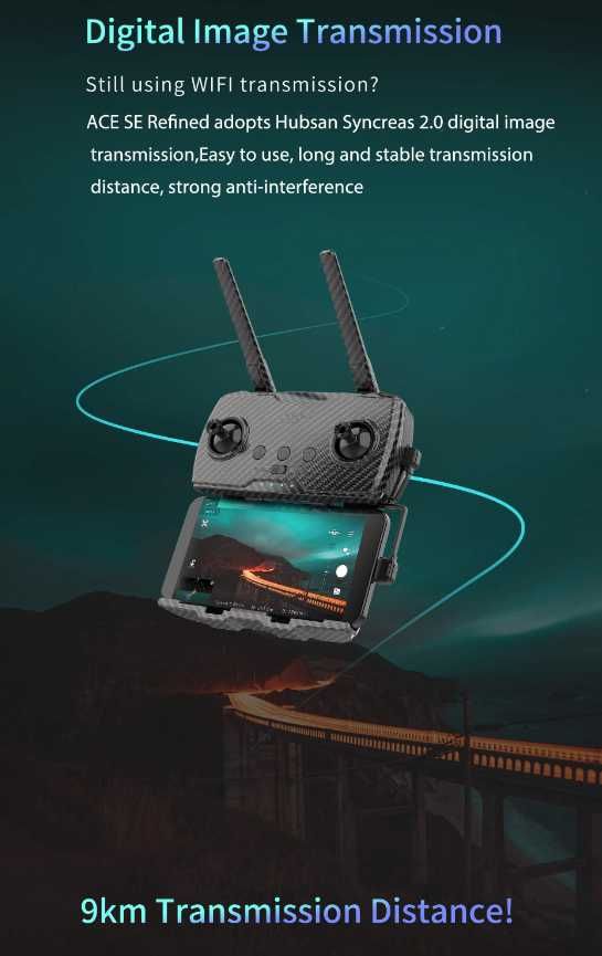 Промоция Дрон Hubsan ACE SE Refined с GPS, 9 KMразстояние, 4K и 37 мин