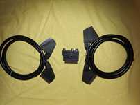 Set  cabluri euroscart si mufa adaptor euroscart RCA si Svideo