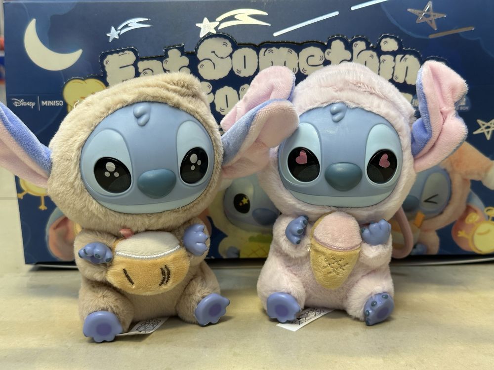 Stich Labubu Miniso Eat Something Before Sleep, Стич Лабубу