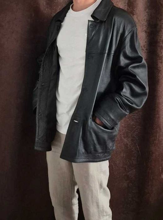 Geacă din piele naturală Carlo Bartelli, mărimea M – nouă, nepurtată