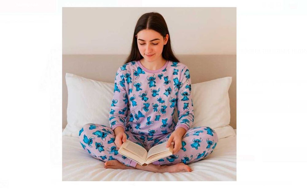 Дамска кадифена пижама на Стич