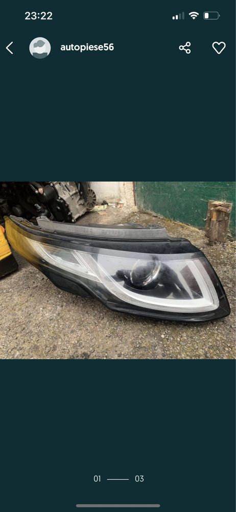 Far faruri xenon range rover evoque 2016 piese dezmembrari