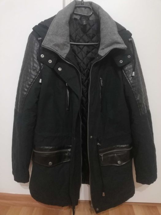 Geaca Canadiană cu aplicaţii tip piele, Rainbow Bonprix, marime 40