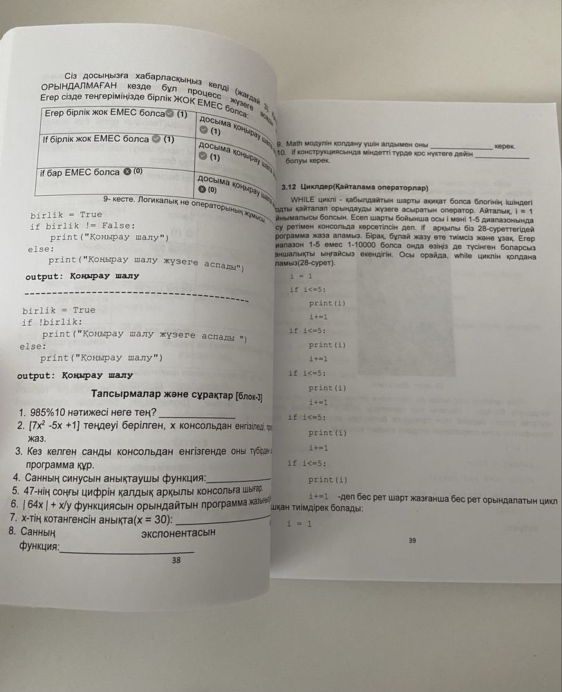 книга для подготовки ЕНТ, информатика