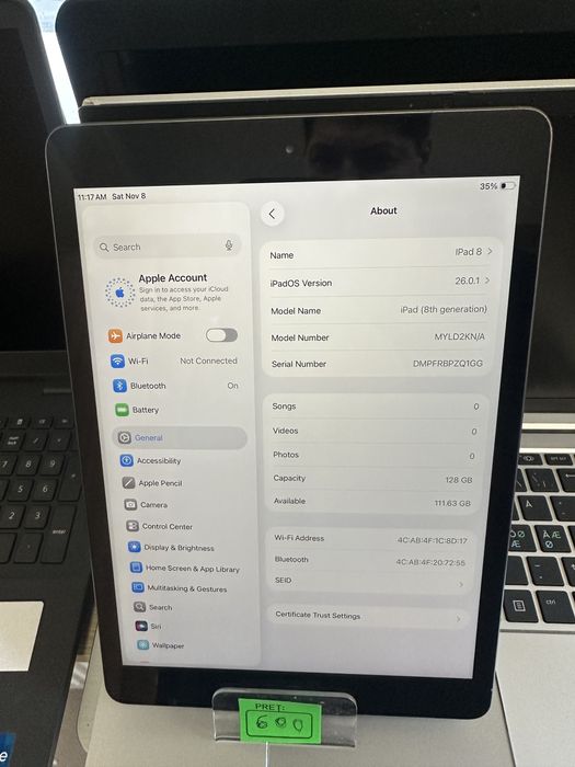 Ipad 8 stare excelenta 600 ron