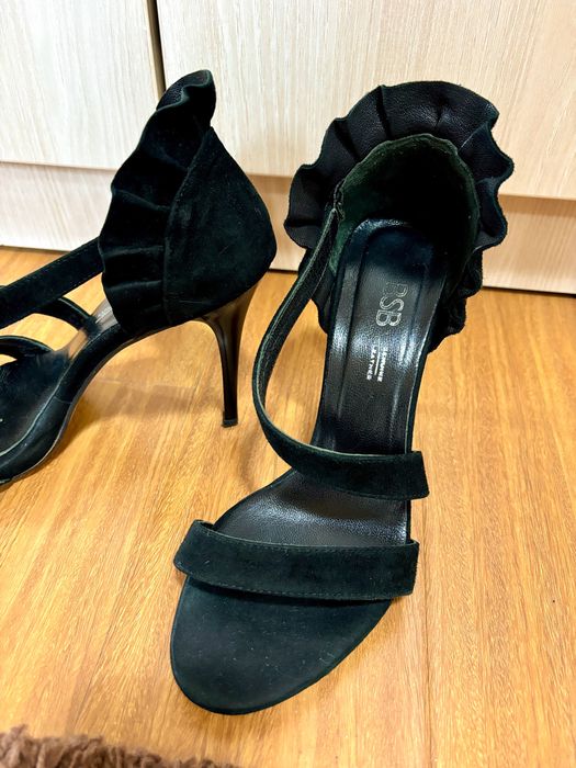 Sandale negre elegante BSB