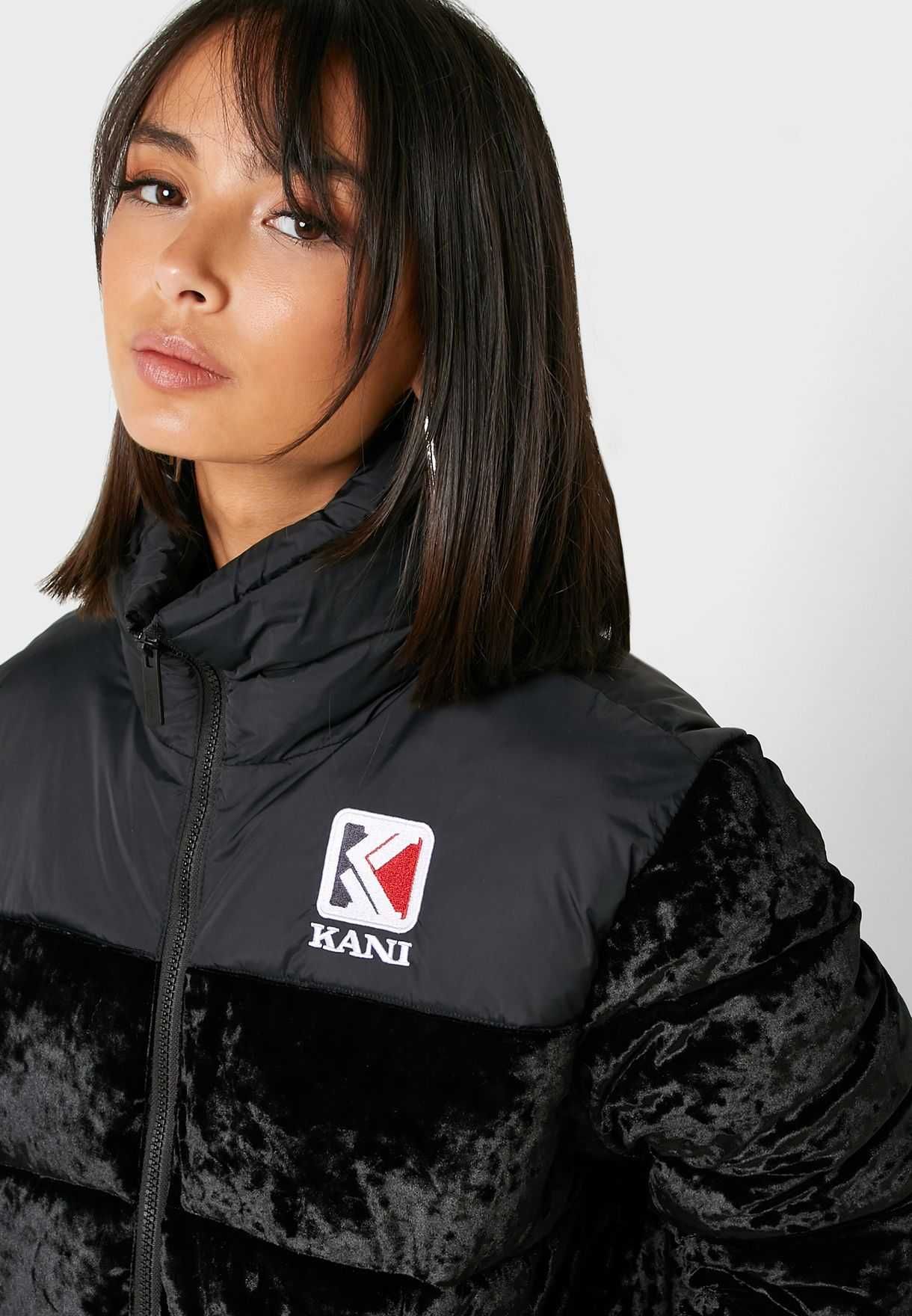KARL KANI Retro Velvet Puffer Jacket дамско зимно яке - р.М