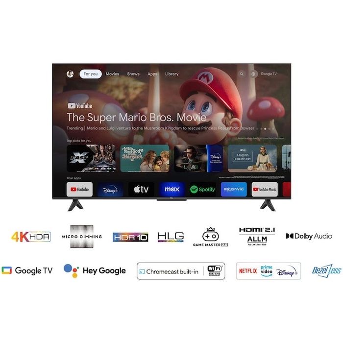 SmartTV TCL 4K UltraHD, 139 cm, Clasa E (Model 2024)